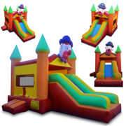inflatable slides wet dry combo clown combo